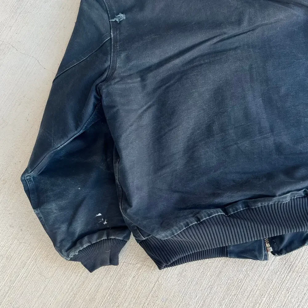 Carhartt J140 black hooded work wear jacket